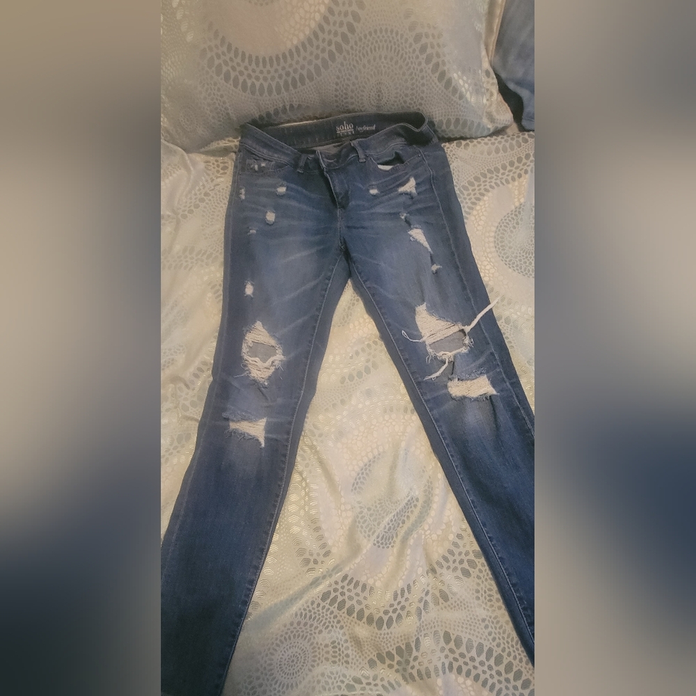 WHBM Distressed Boyfriend Jeans